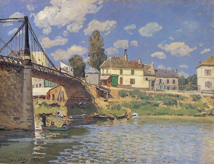 Alfred Sisley Bridge at Villeneuve la Garenne 1872 China oil painting art